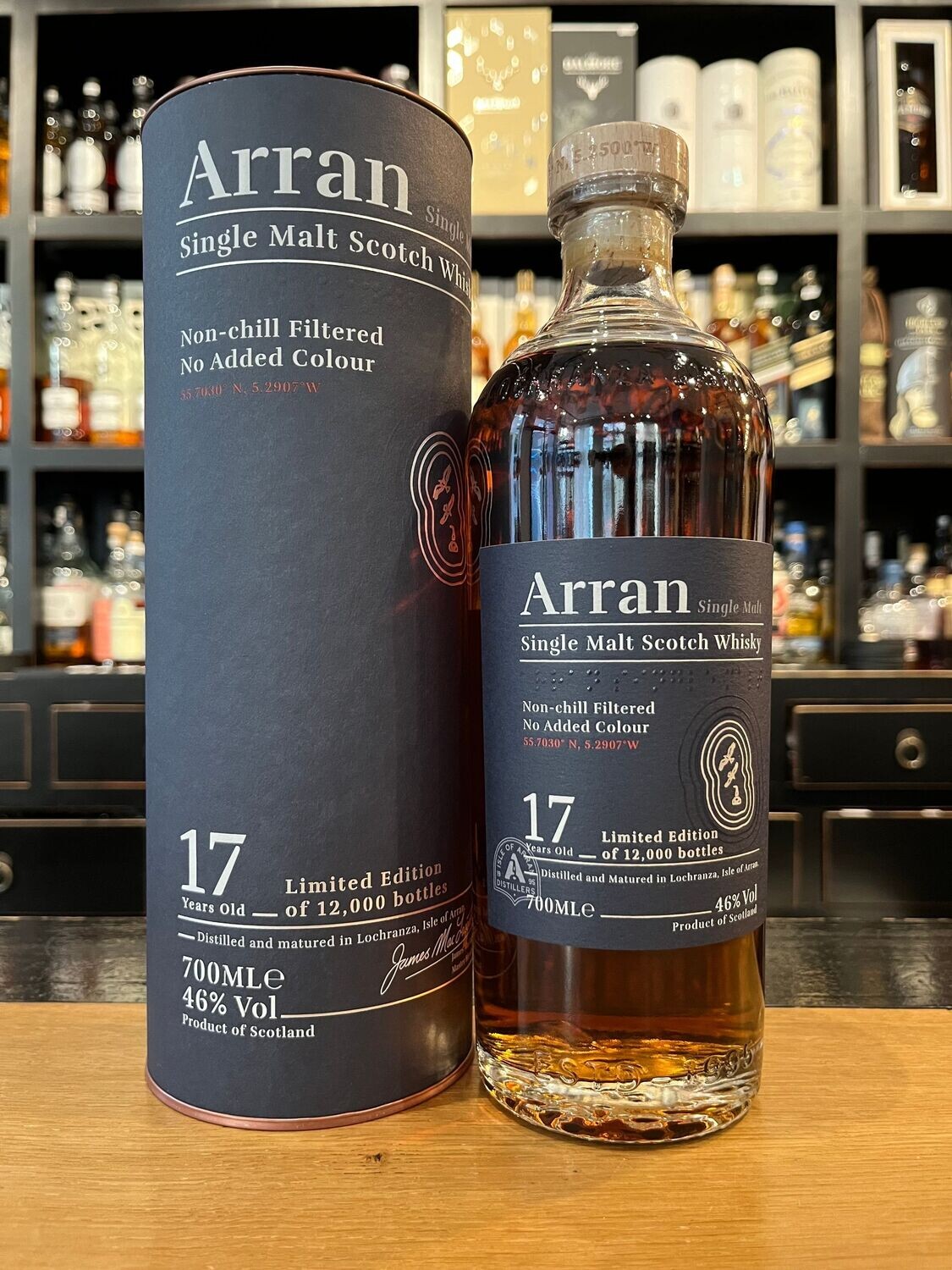 Arran 17 Jahre Limitierte Auflage mit 0,7 L und 46%