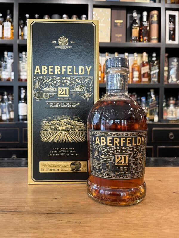 Aberfeldy 21 Jahre Malbec Finish mit 0,7L und 46%