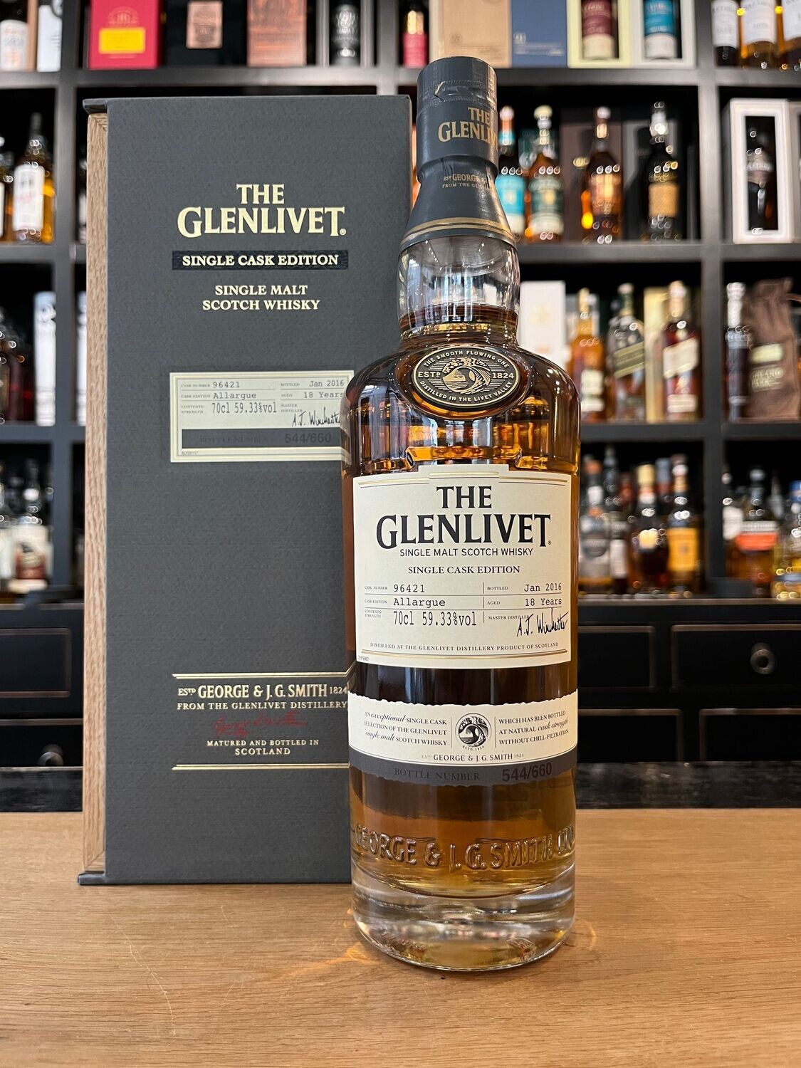 Glenlivet 18 Jahre Allargue Single Cask mit 0,7L und 59,33%
