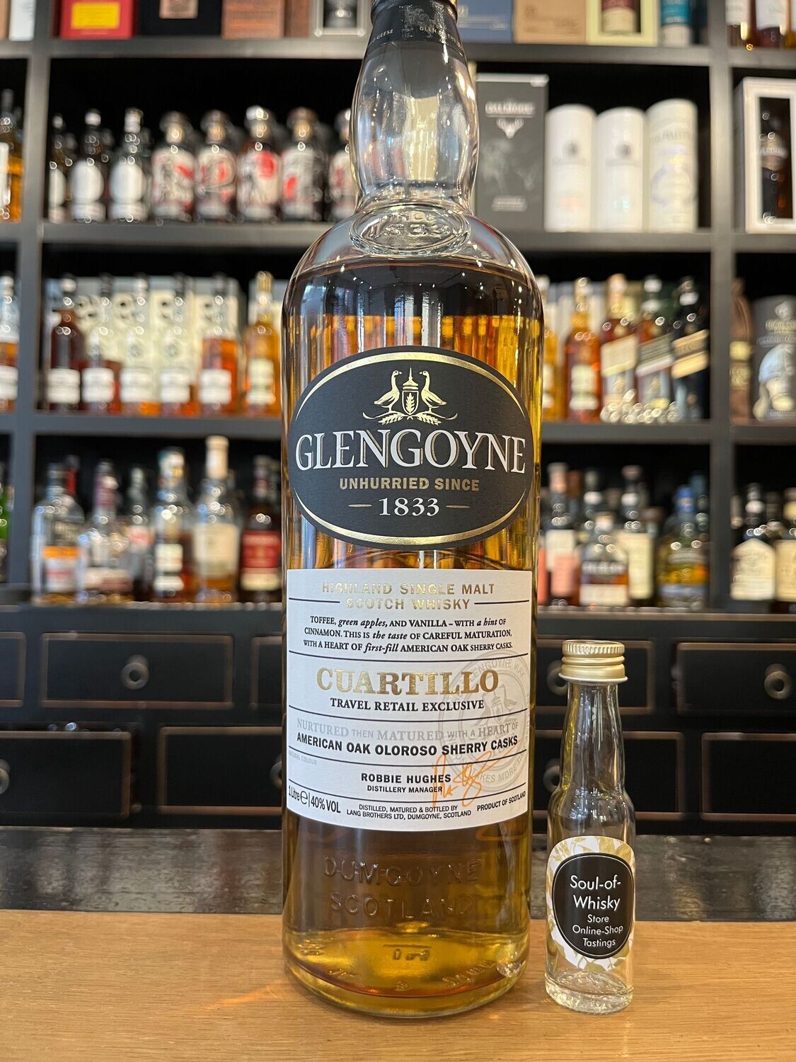Glengoyne Cuartillo Travel Retail Sample mit 2cl und 40%