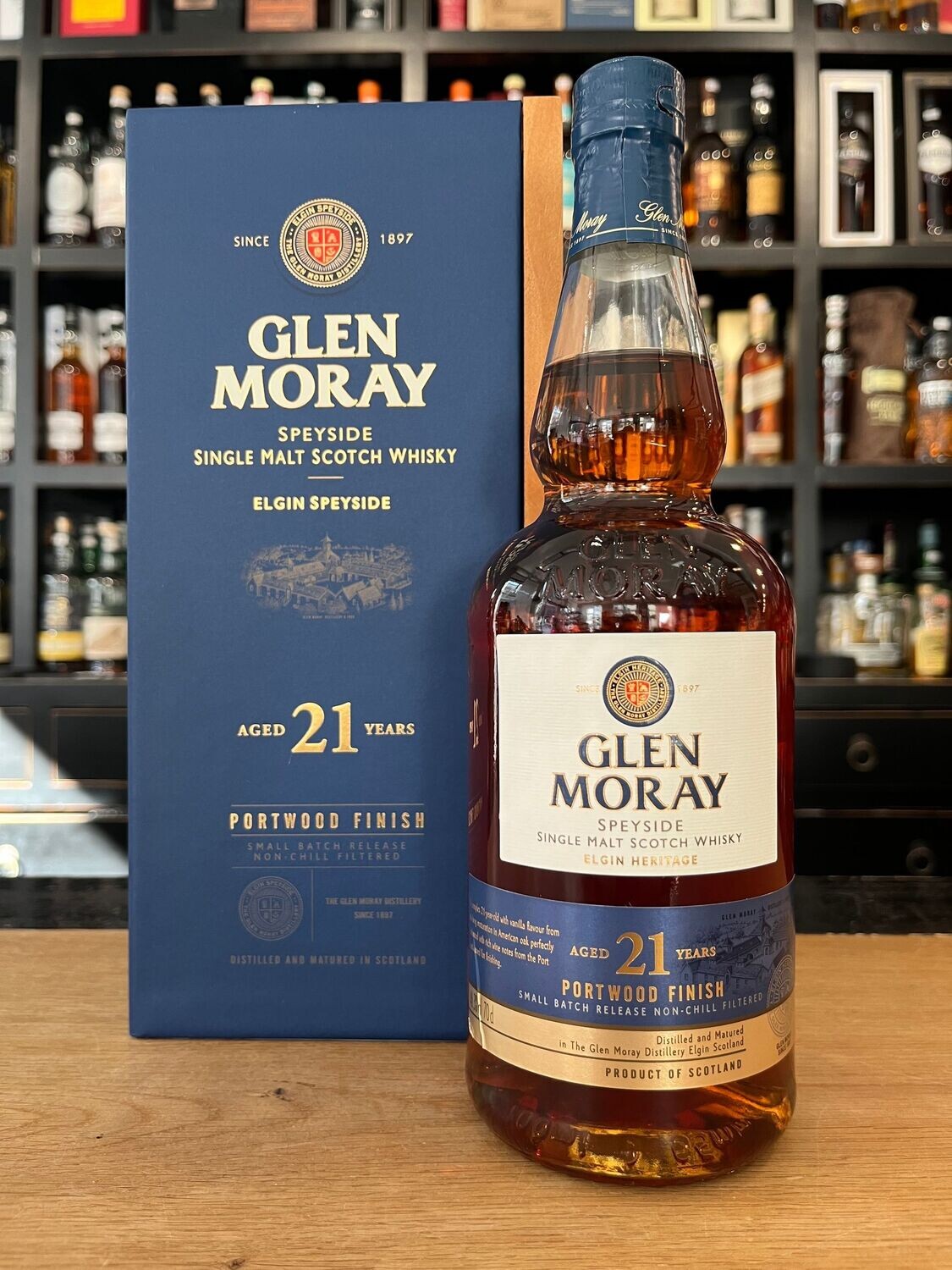 Glen Moray Portwood 21 Jahre mit 0,7l und 46,3%