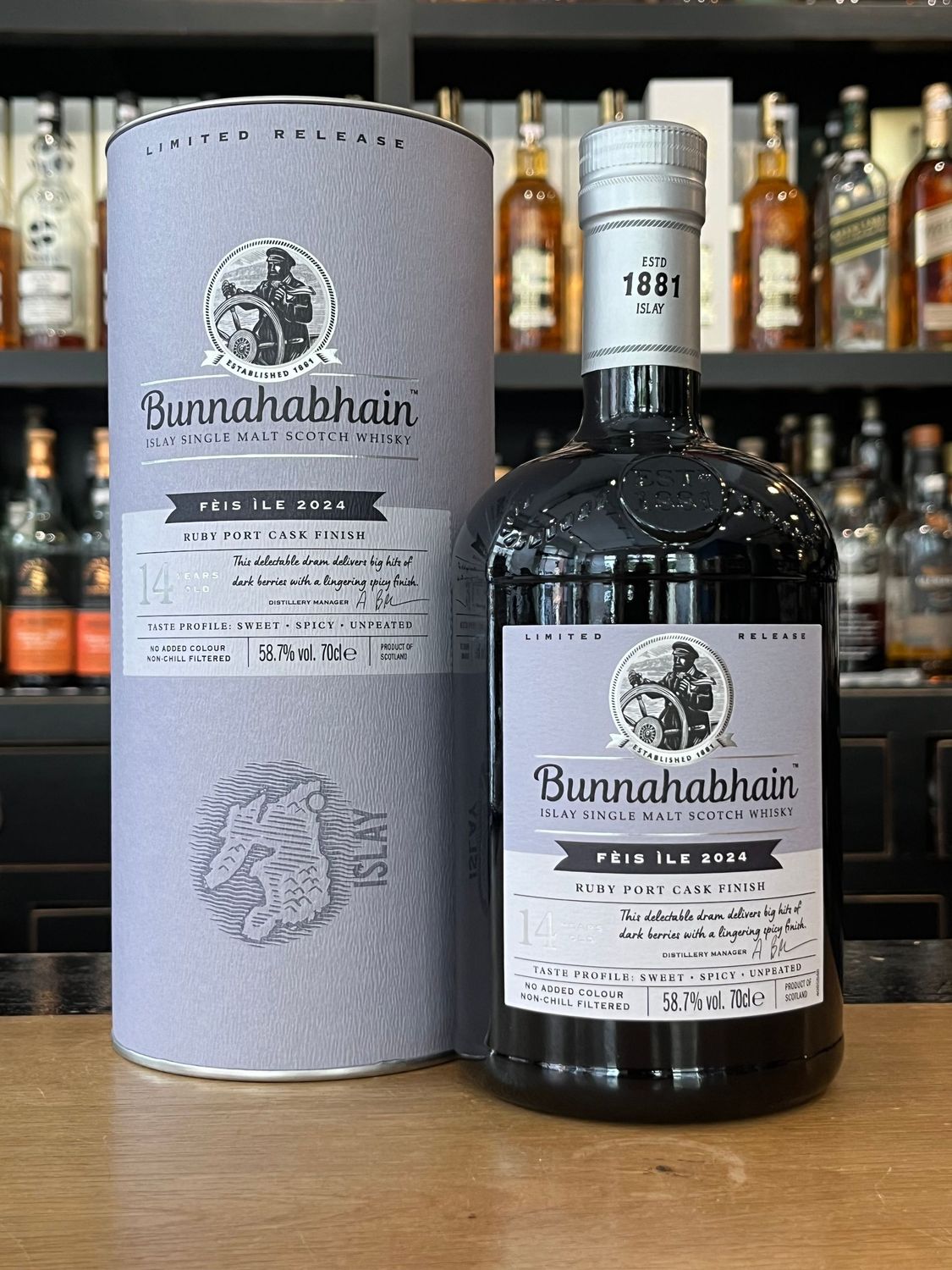 Bunnahabhain 14 Jahre Ruby Port Cask Finish Fèis Ìle 2024