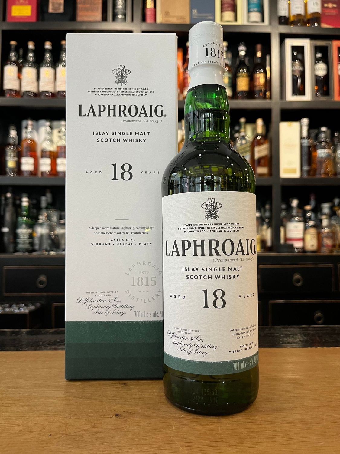 Laphroaig 18 Jahre mit 0,7L und 48%