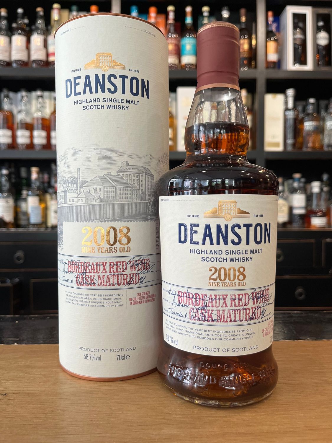 Deanston 9 Jahre Bordeaux Red Wine Cask mit 0,7l und 58,7%