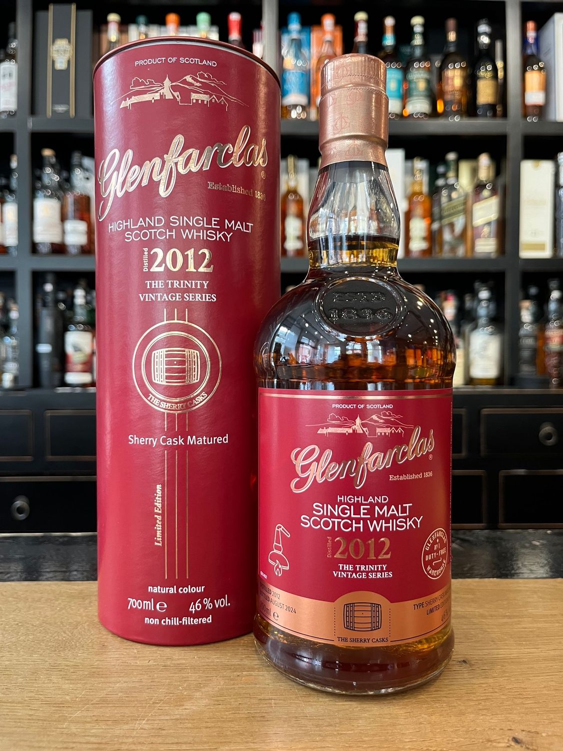 Glenfarclas 12 Jahre 2012/2024 Sherry Casks Trinity Vintage Limited Edition No. 1 mit 0,7L und 46%