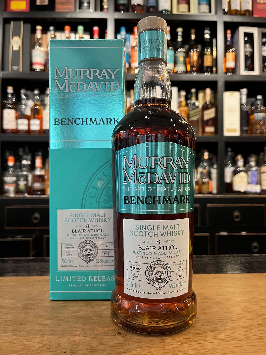 Blair Athol 8 Jahre Justino‘s Madeira Cask 2015/2024 mit 0,7L und 55,9%