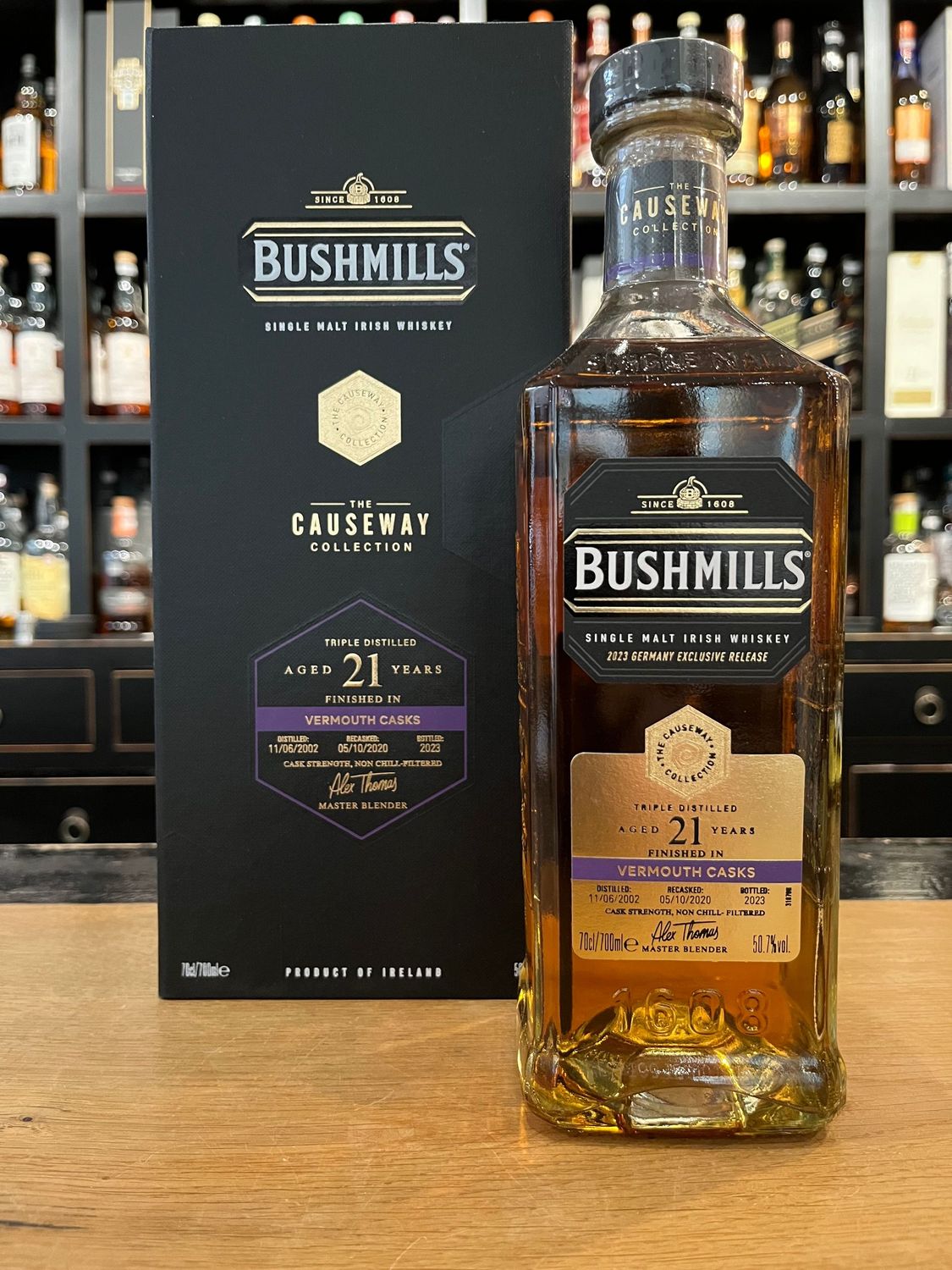 Bushmills 21 Jahre Causeway Collection Vermouth mit 0,7L und 50,7%