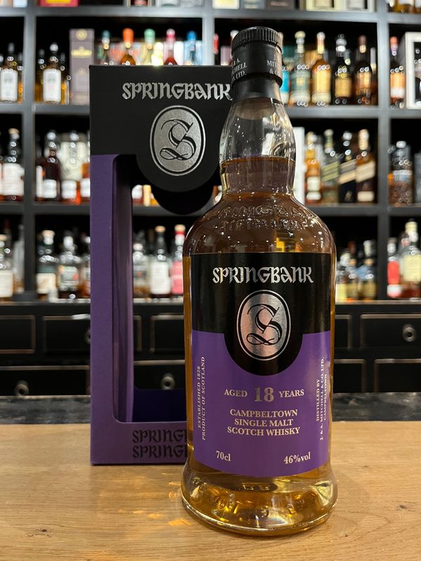 Springbank 18 Jahre von 2018 (02.08.2018) mit 0,7L und 46% Springbank 18 Jahre von 2018 (02.08.2018) mit 0,7L und 46%