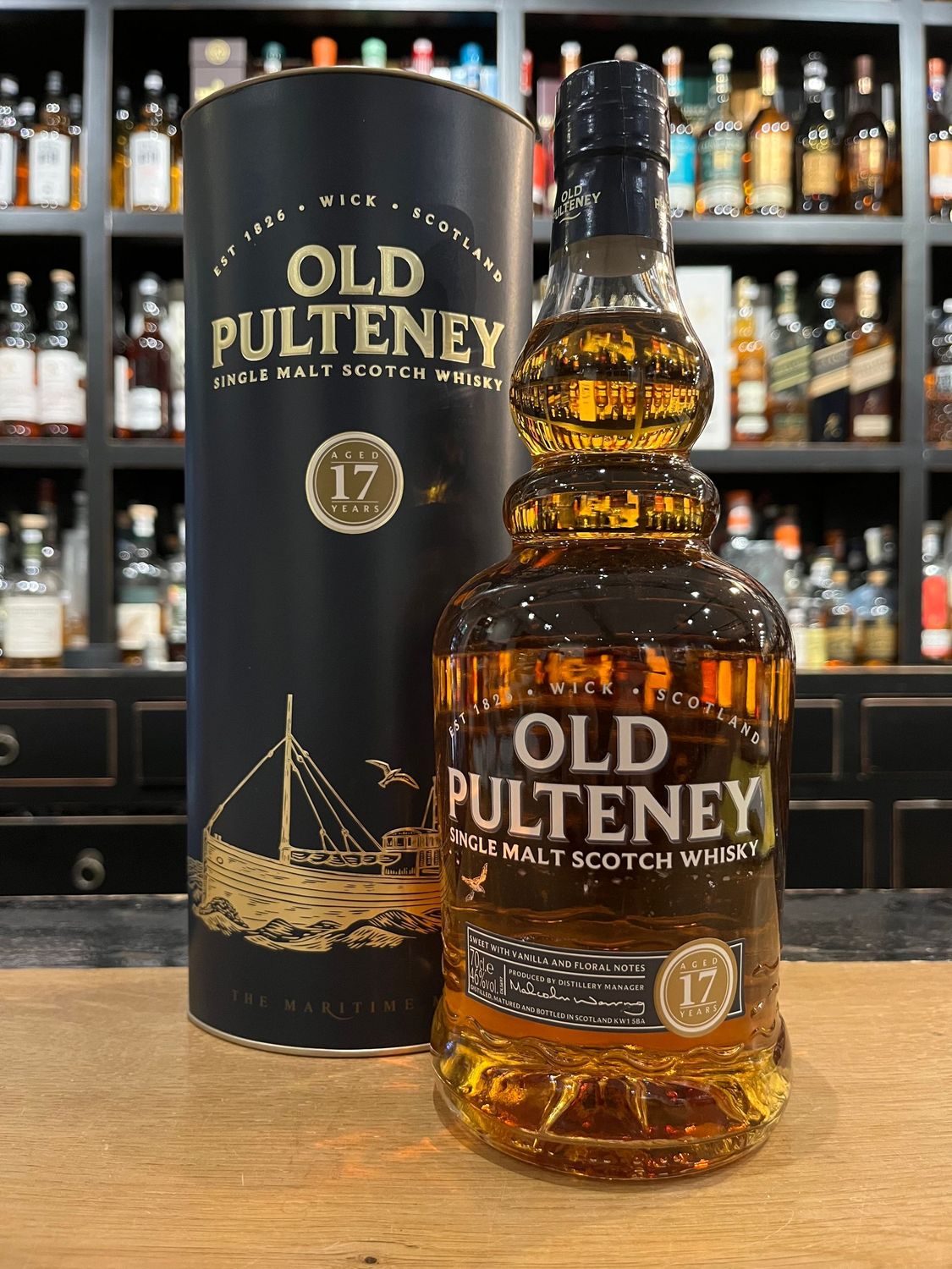 Old Pulteney 17 Jahre mit 0,7l und 46%