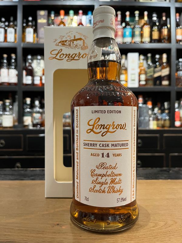Longrow 14 Jahre Oloroso Sherry Cask 2018 mit 0,7l und 57,8% Longrow 14 Jahre Oloroso Sherry Cask 2018 mit 0,7l und 57,8%