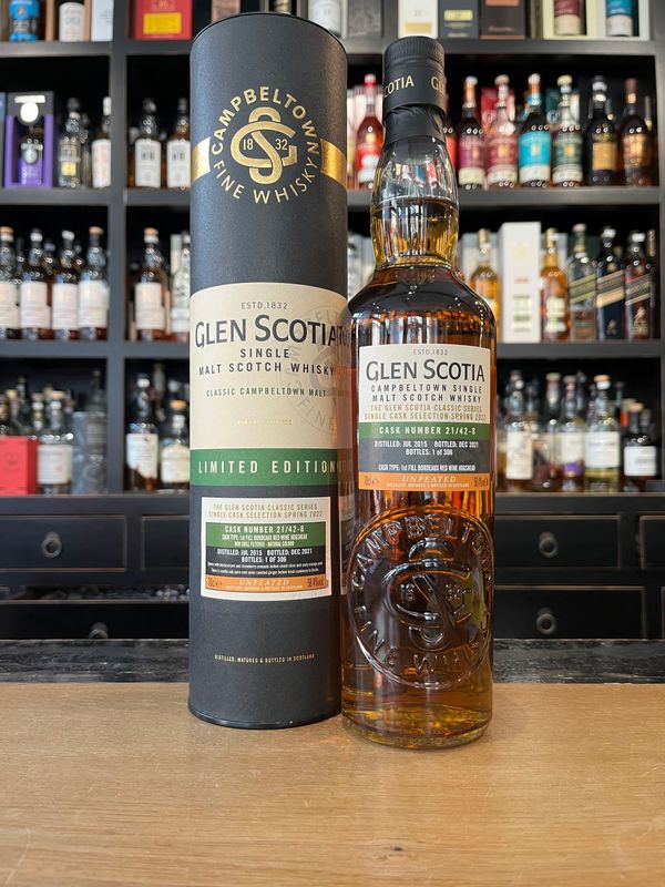 Glen Scotia 2015/2021 1st Fill Bordeaux Red Wine Cask 21/42-8 Glen Scotia 2015/2021 1st Fill Bordeaux Red Wine Cask 21/42-8