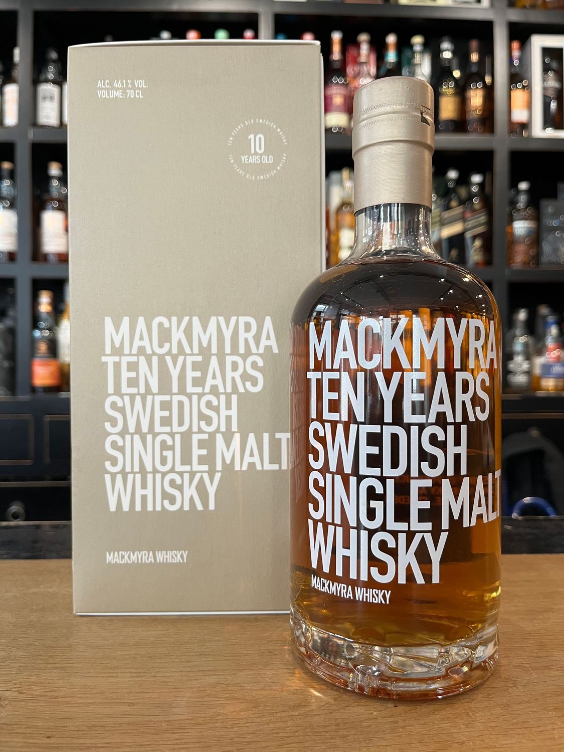 Mackmyra 10 Jahre mit 0,7l und 46,1%