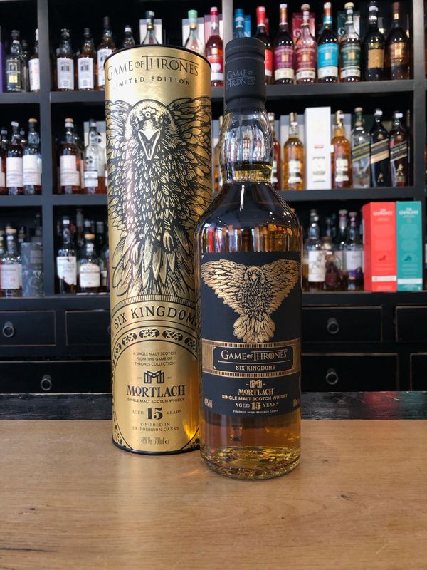 Mortlach 15 Jahre mit 0,7 L und 46% Six Kingdoms Game Of Thrones Mortlach 15 Jahre mit 0,7 L und 46% Six Kingdoms Game Of Thrones