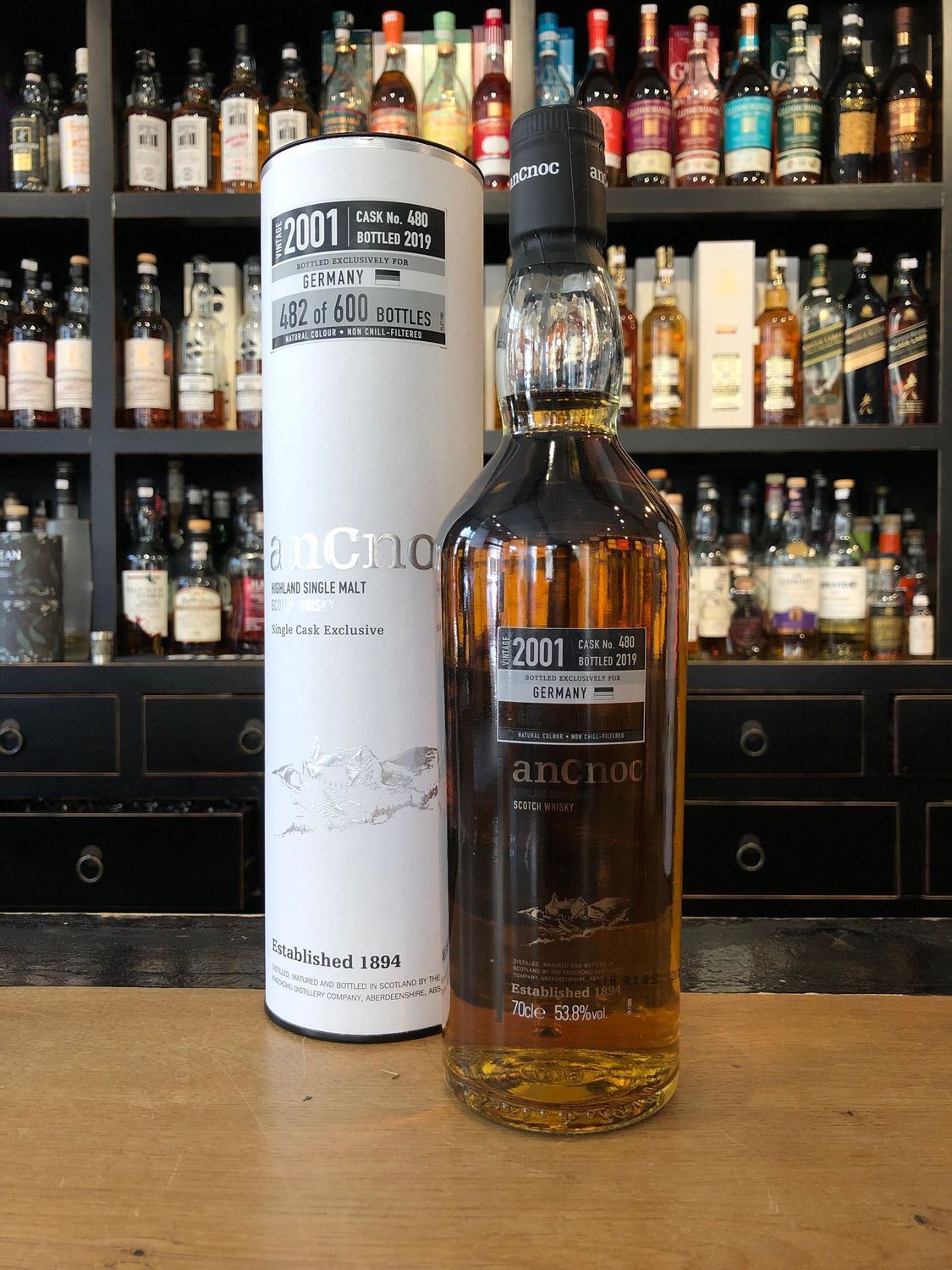 AnCnoc Vintage 18 Jahre 2001/2019 mit 0,7l und 53,8%