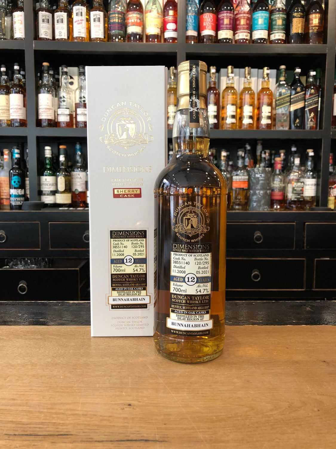 Bunnahabhain 12 Jahre 2008/2021 Sherry Cask - Dimensions Duncan Taylor mit 0,7L und 54,7%