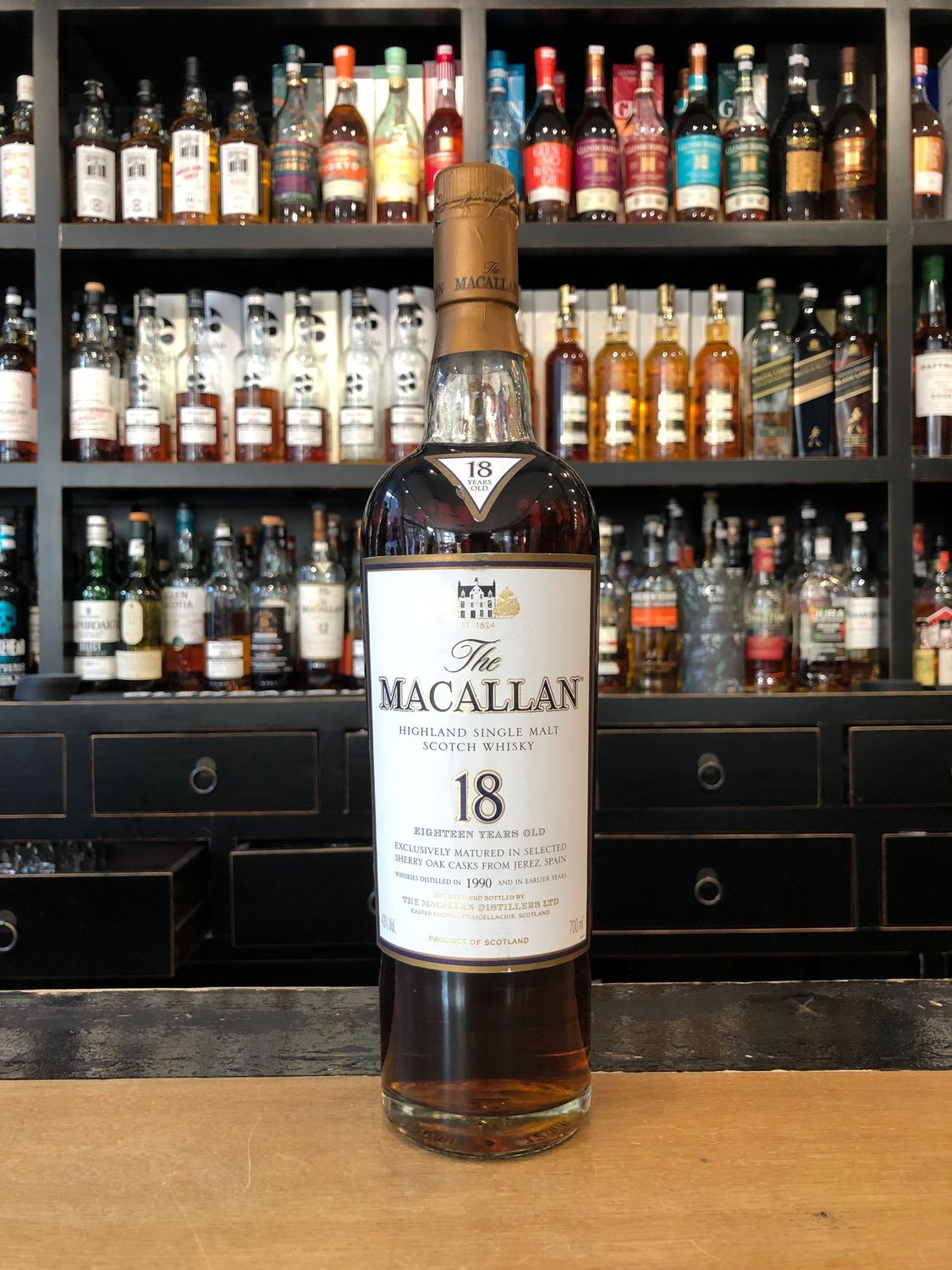 Macallan 18 Jahre Sherry Cask 1990/2008 mit 0,7 L und 43% Ohne Verpackung