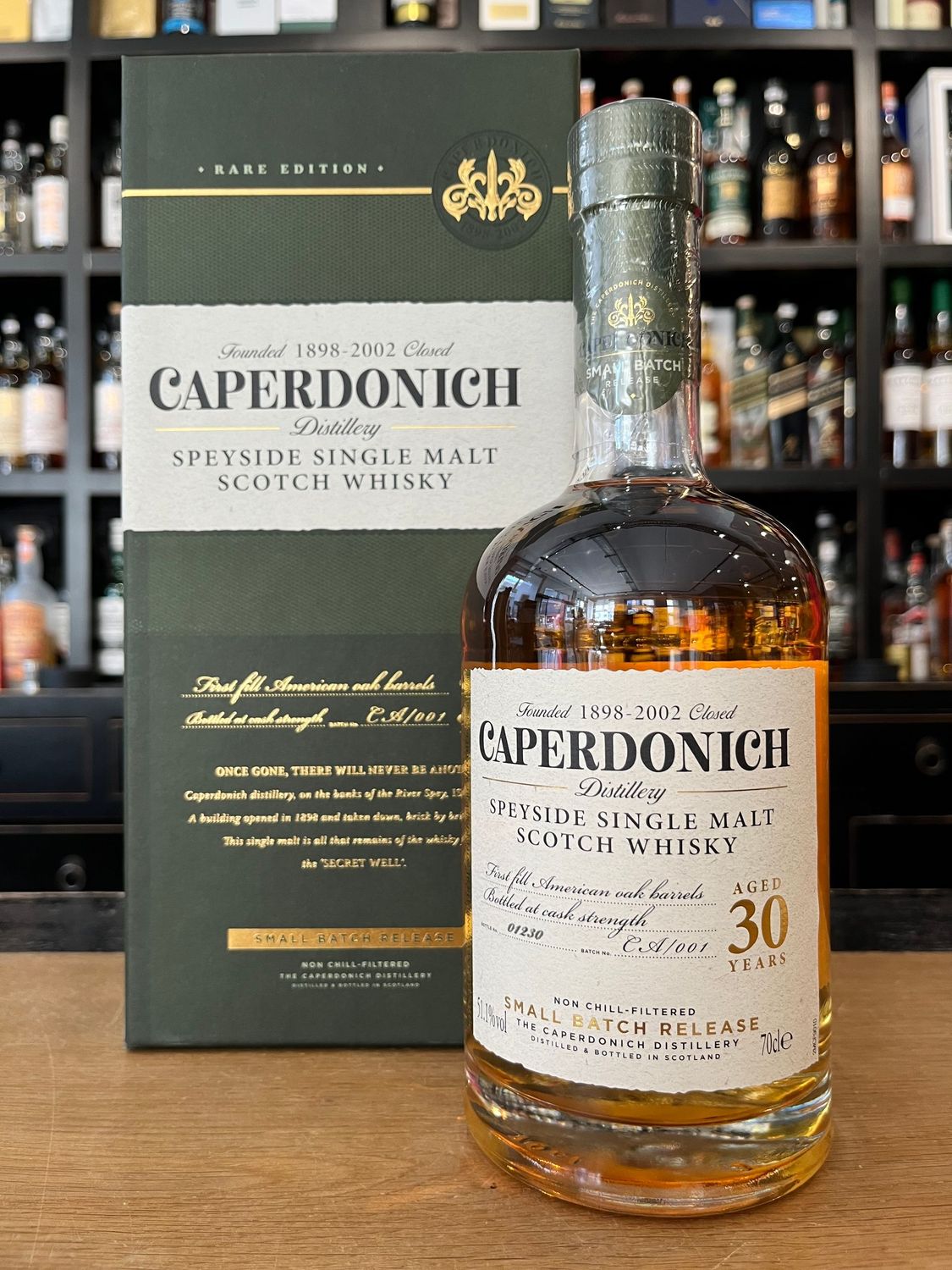 Caperdonich 30 Jahre Closed Distillery mit 0,7l und 51,1% eine Rarität