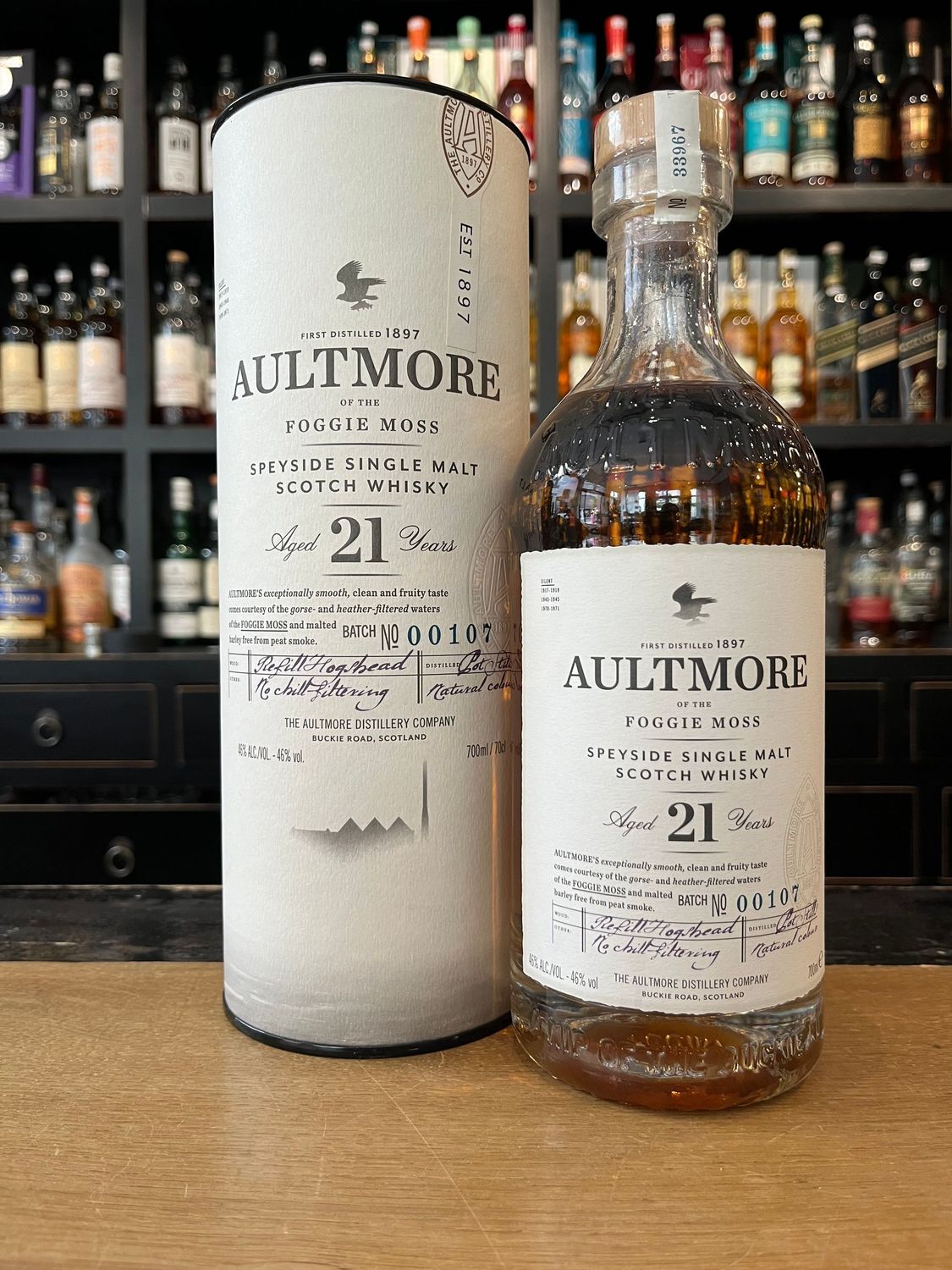 Aultmore 21 Jahre mit 0,7l und 46%