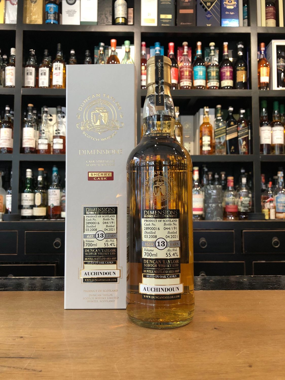 Auchindoun 13 Jahre 2008/2021 Sherry Cask - Dimensions Duncan Taylor mit 0,7L und 55,4%