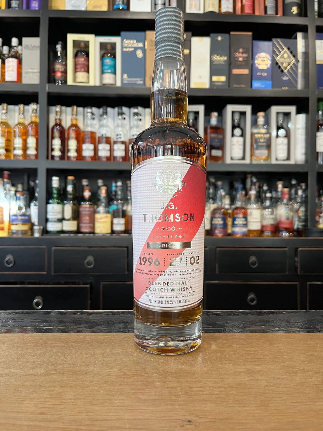 JG Thomson 27 Jahre 1996 Rich Blended Malt Whisky mit 0,7l und 46,5%