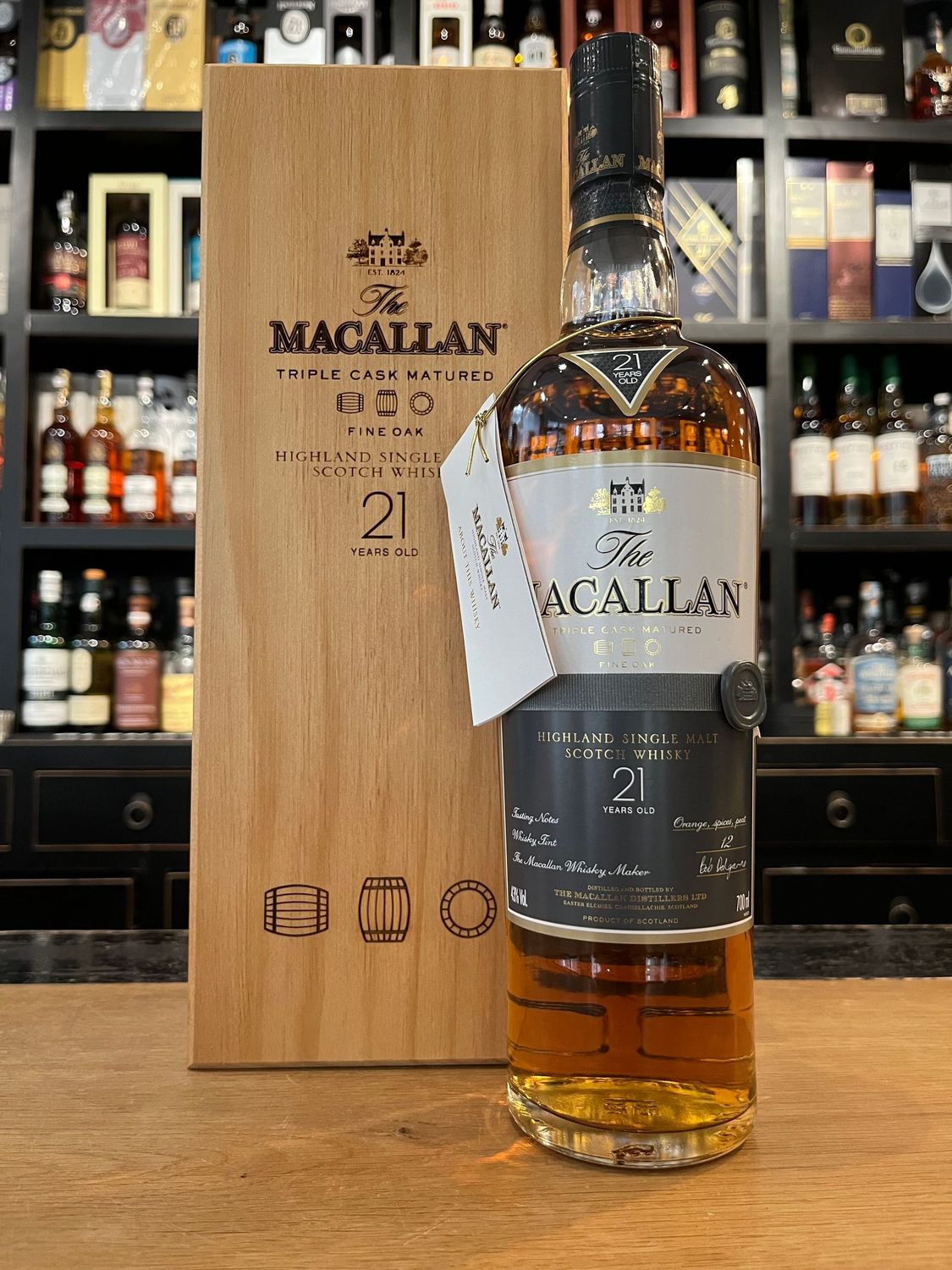 Macallan Fine Oak  21 Jahre mit 0,7l und 43% Rare und Selten
