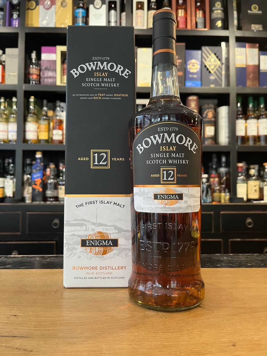 Bowmore 12 Jahre Enigma 2014 mit 0,7 L und 40%