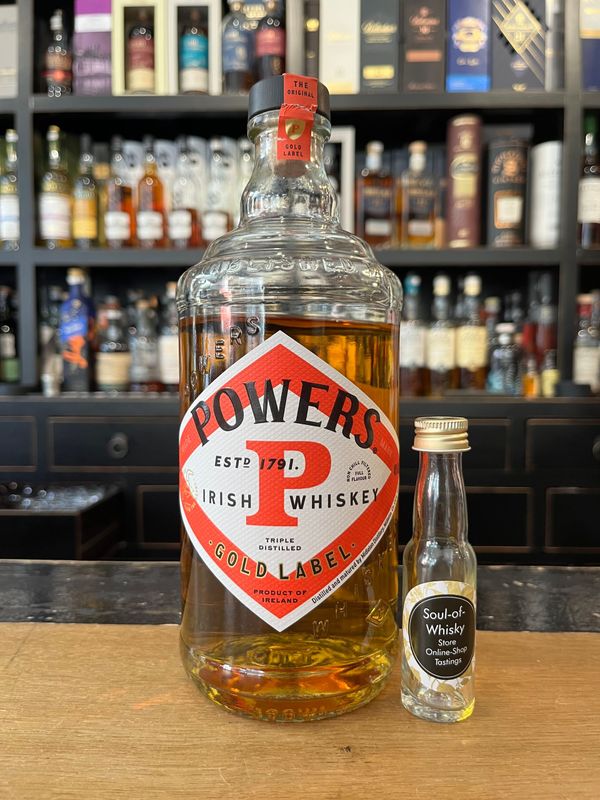 Powers Gold Label Sample mit 2cl und 43,2% Powers Gold Label Sample mit 2cl und 43,2%