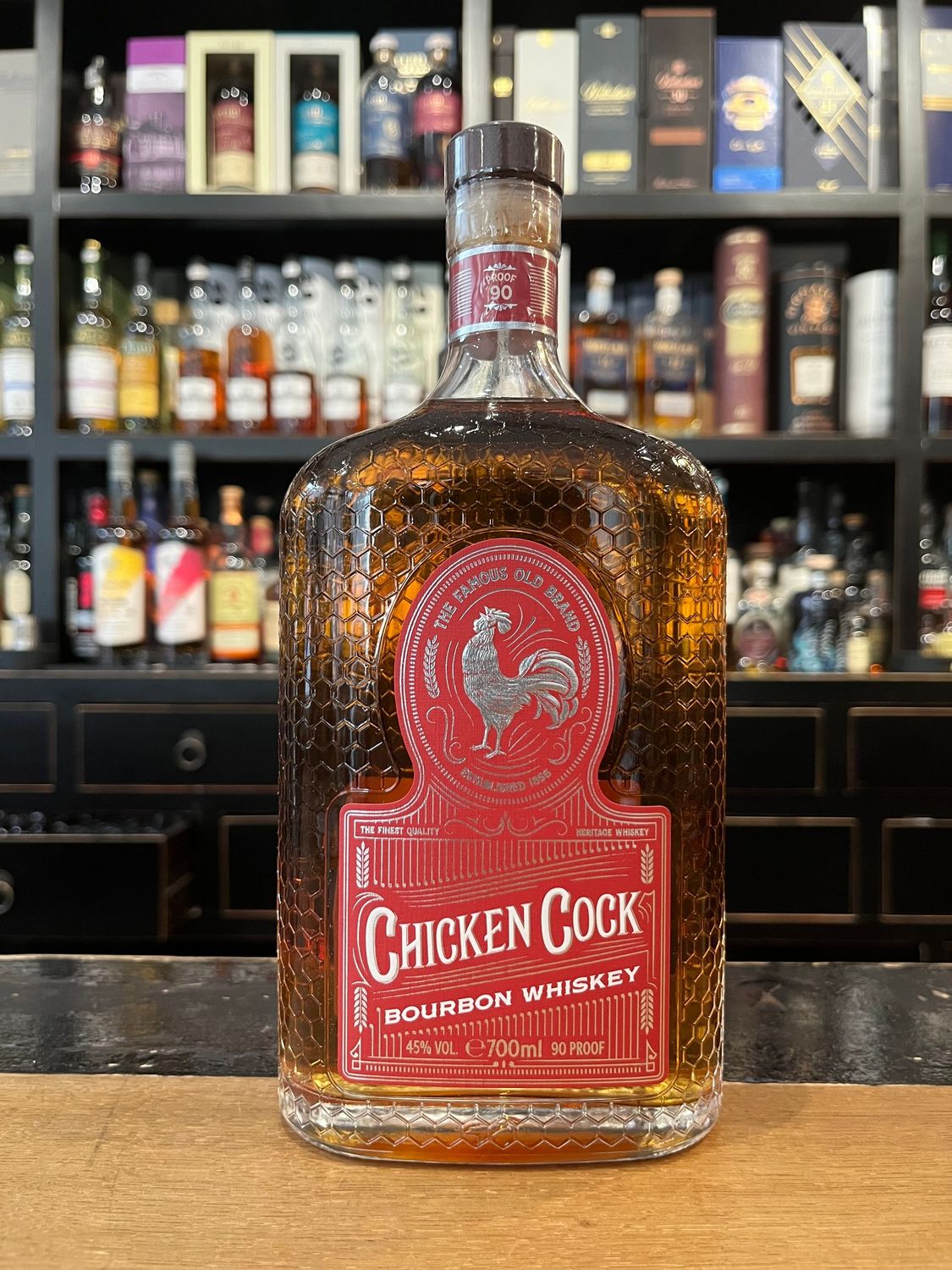 Chicken Cock Bourbon Whiskey mit 0,7l und 45%