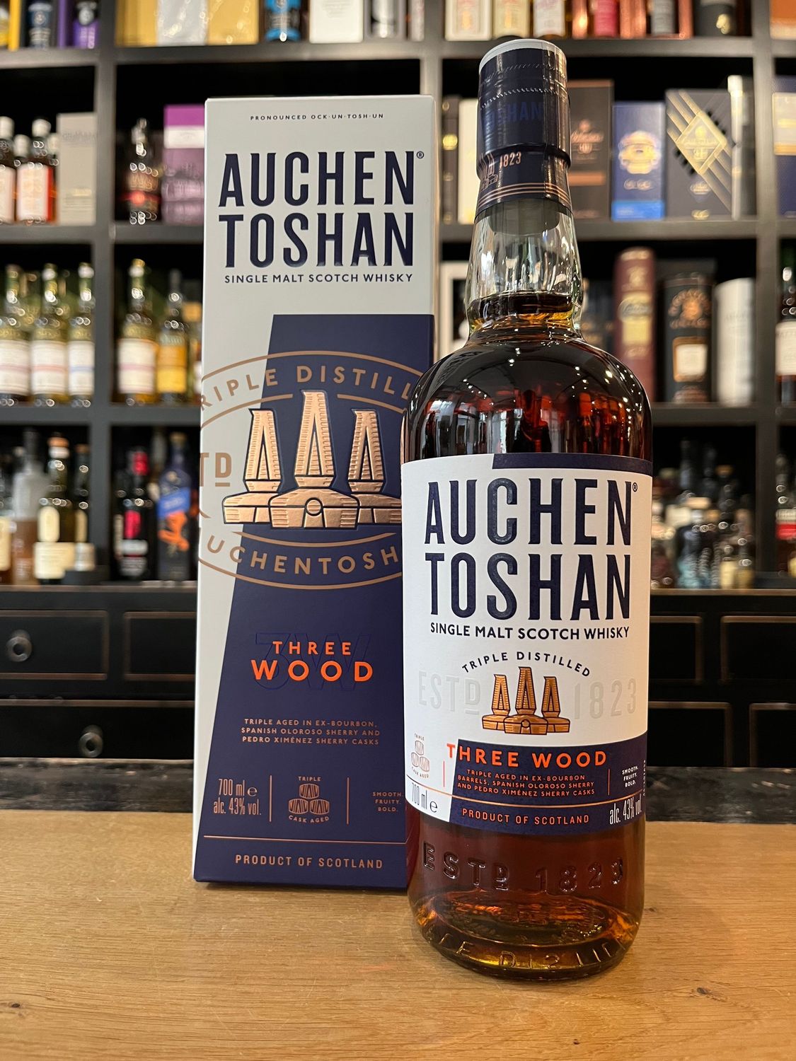 Auchentoshan Three Wood mit 0,7 L und 43%