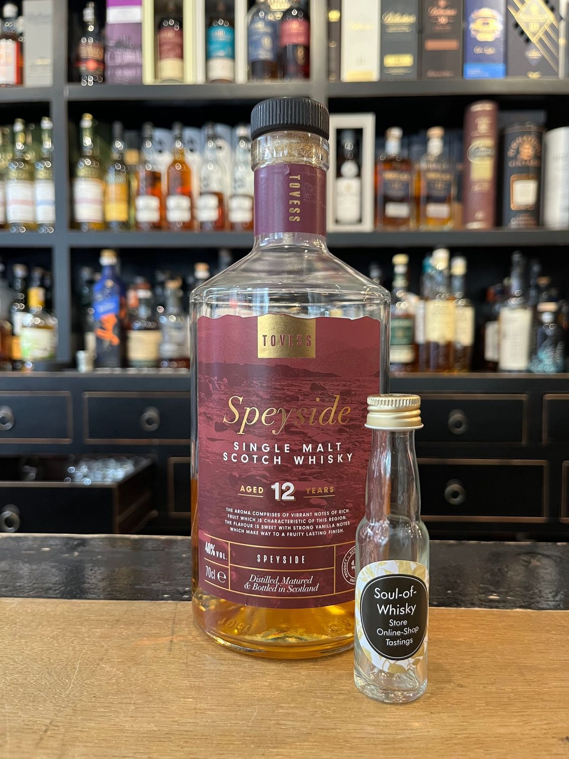 Tovess Speyside Abfüllung 12 Jahre Sample mit 2cl und 40%