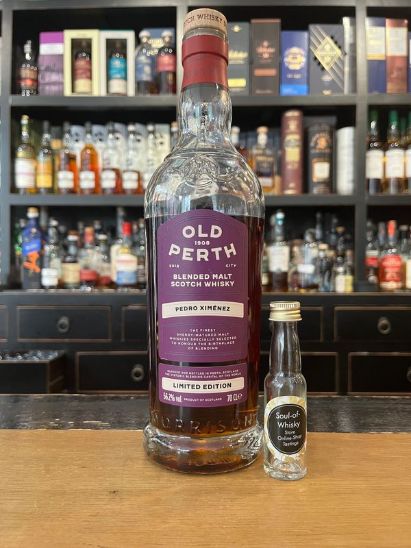 Old Perth Pedro Ximénez Limited Edition Sample mit 2cl und 56,2%