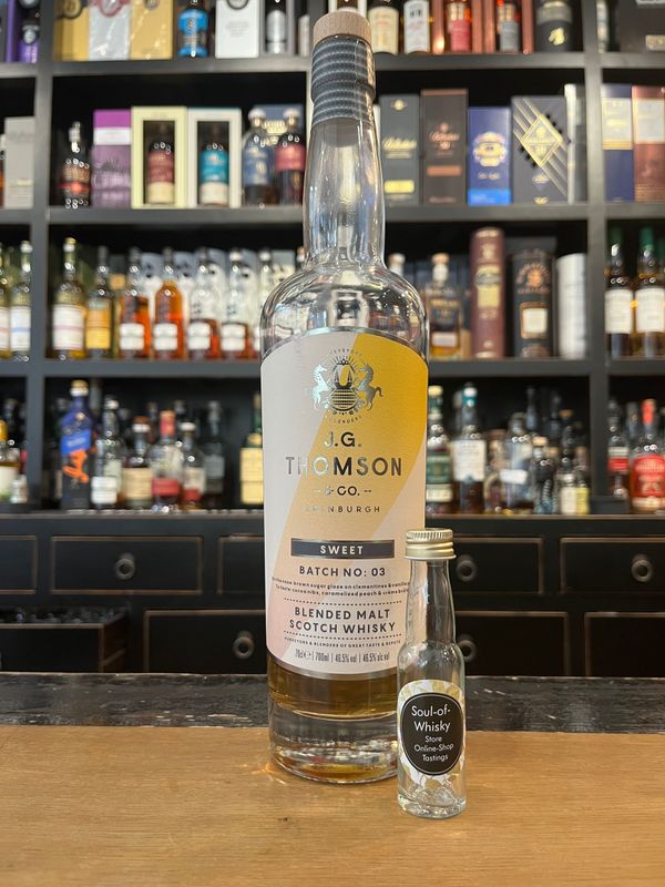 J. G Thomson Sweet Cask Sample mit 2cl und 46,5%