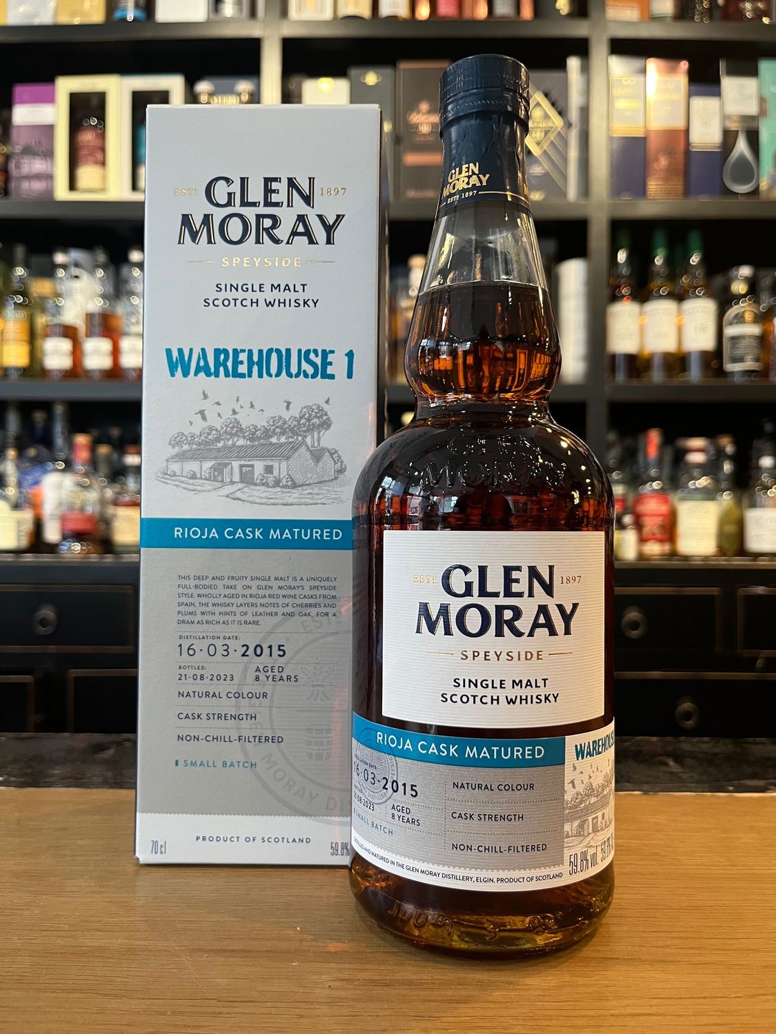Glen Moray 8 Jahre Rioja Cask Matured Warehouse 1 mit 0,7l und 59,8%