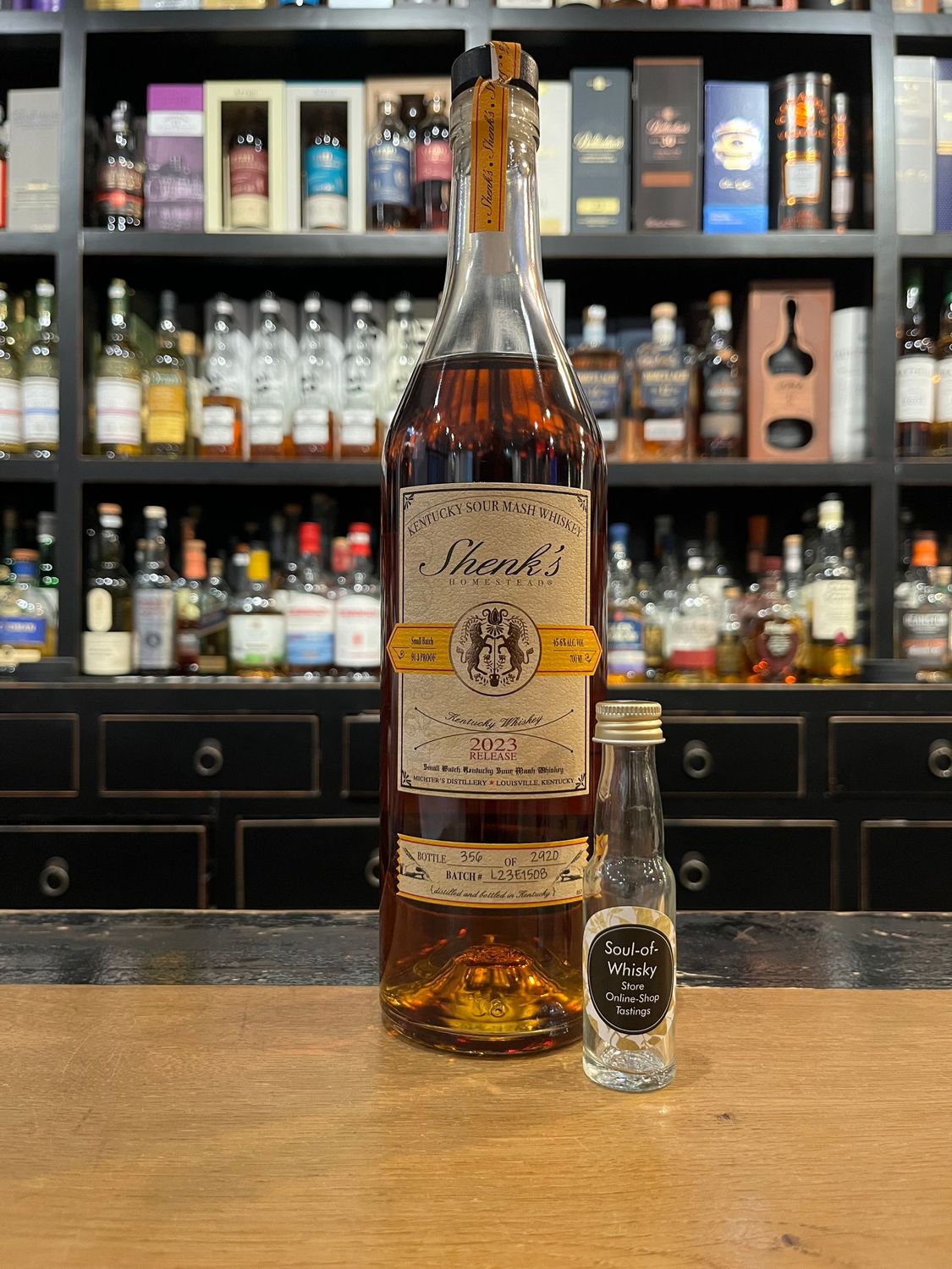 Shenks Small Batch Release 2023 Sample mit 2cl und 45,6%