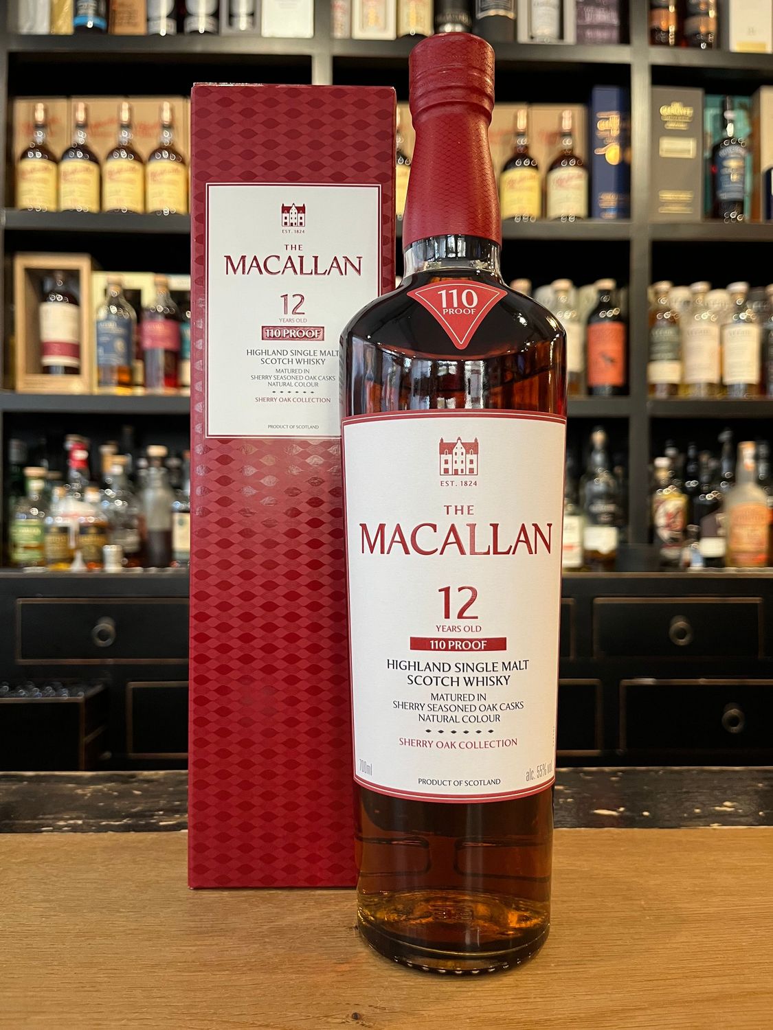 The Macallan 12 Jahre Sherry Cask 110 Proof mit 0,7l und 55% The Macallan 12 Jahre Sherry Cask 110 Proof mit 0,7l und 55%