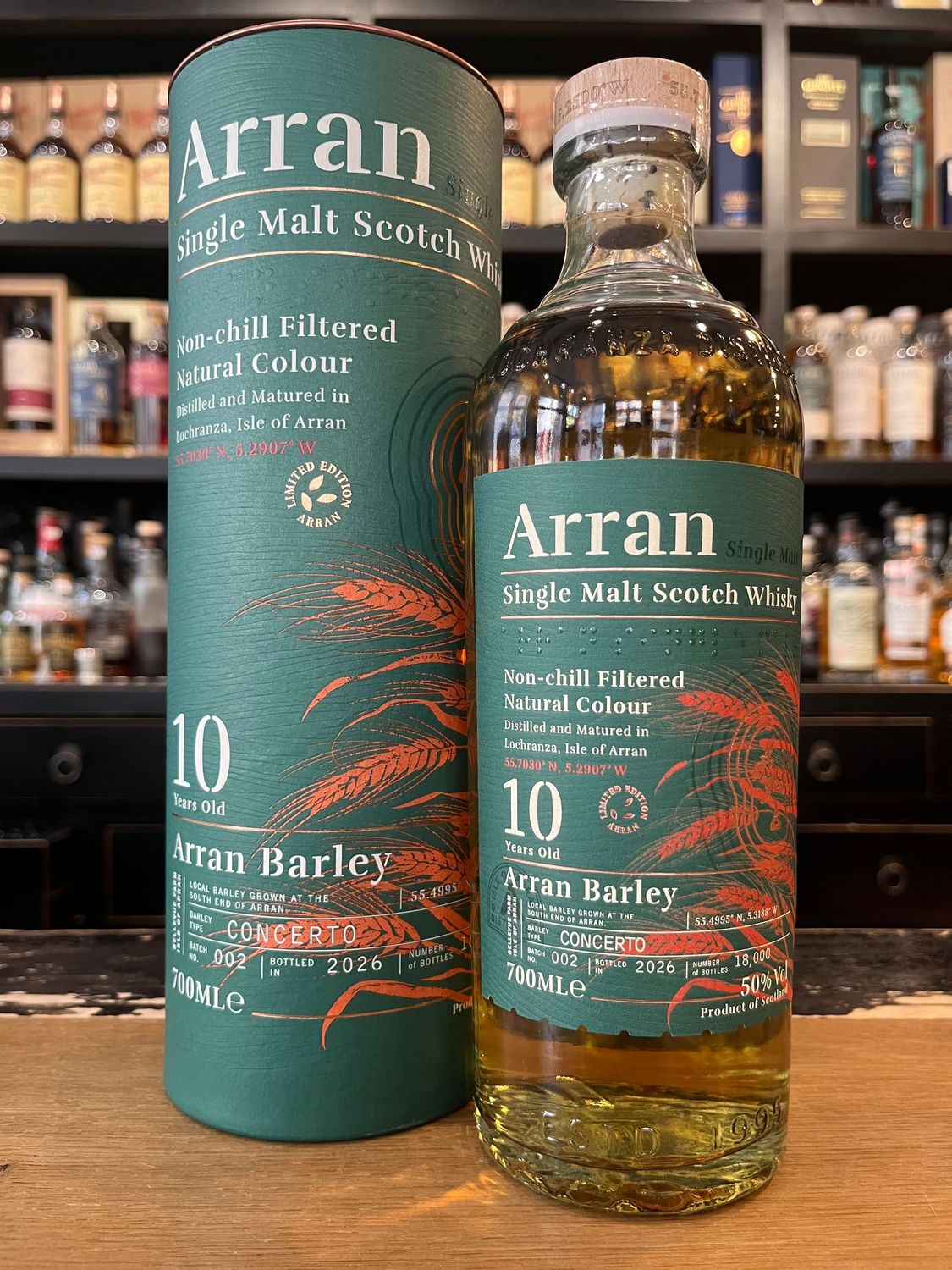 Arran 10 Jahre Local Barley Batch #002 mit 0,7l und 50% Arran 10 Jahre Local Barley Batch #002 mit 0,7l und 50%
