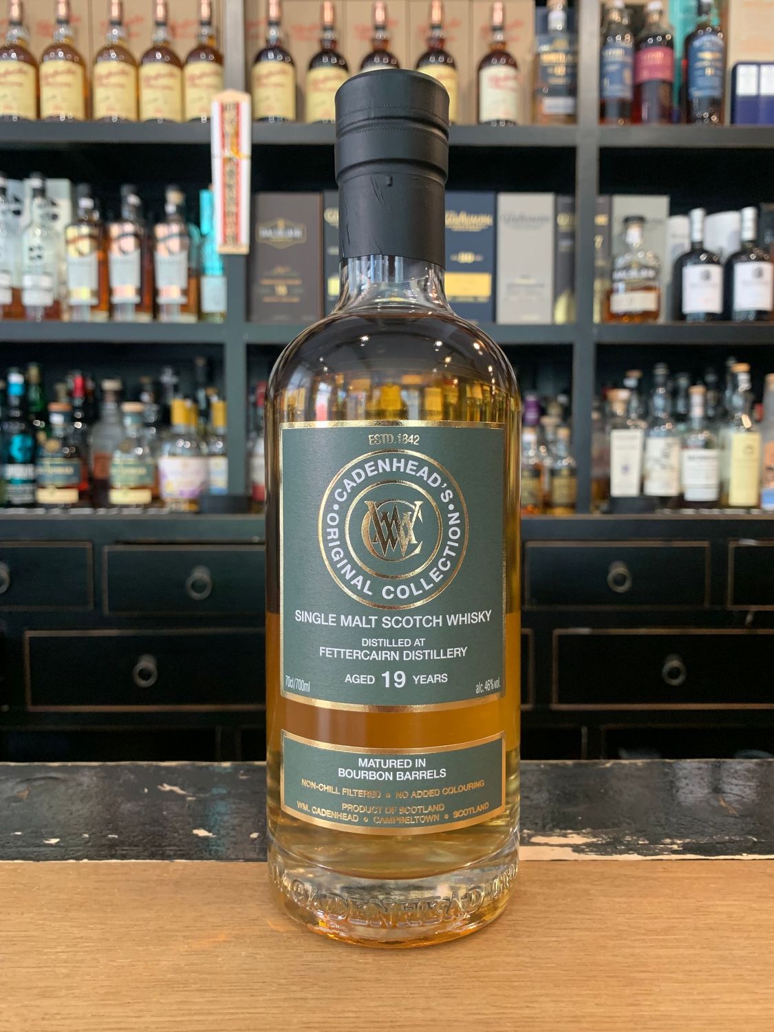 Fettercairn 19 Jahre Cadenhead Collection mit 0,7l und 46%