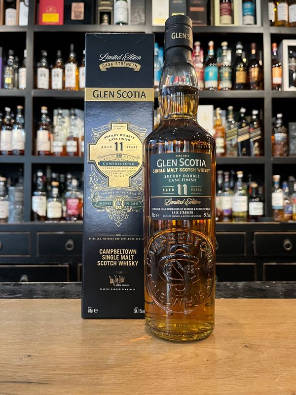 Glen Scotia 11 Jahre Double Sherry Cask mit 0,7L und 54,1% Glen Scotia 11 Jahre Double Sherry Cask mit 0,7L und 54,1%