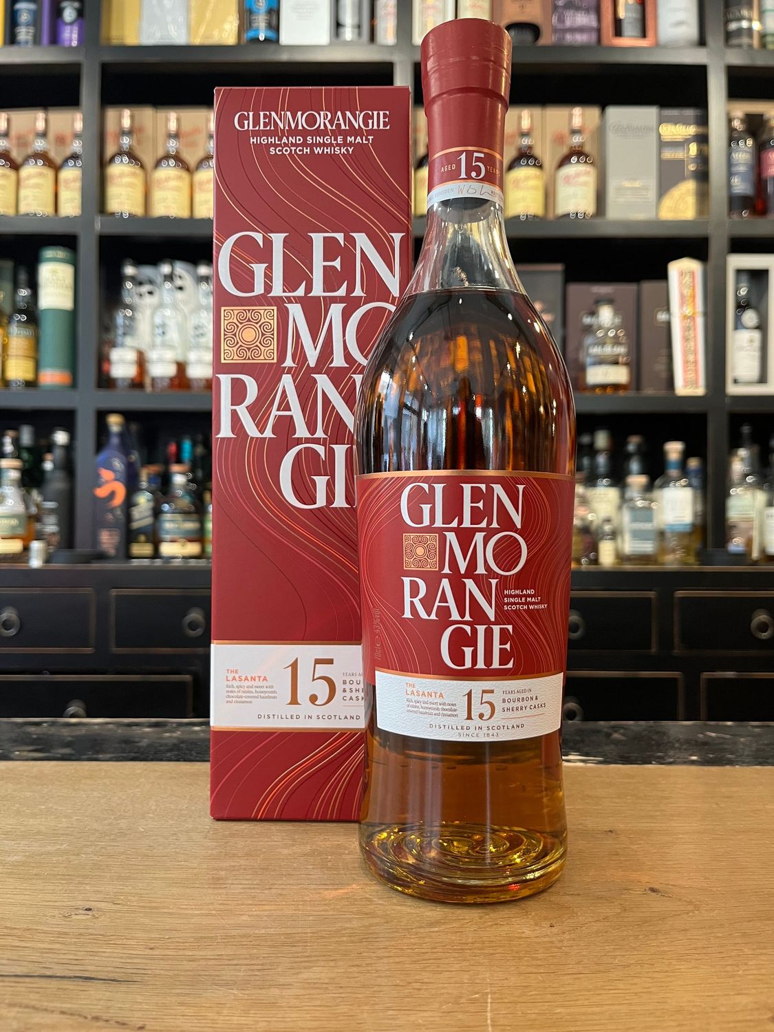 Glenmorangie Lasanta 15 Jahre mit 0,7 L und 43%.