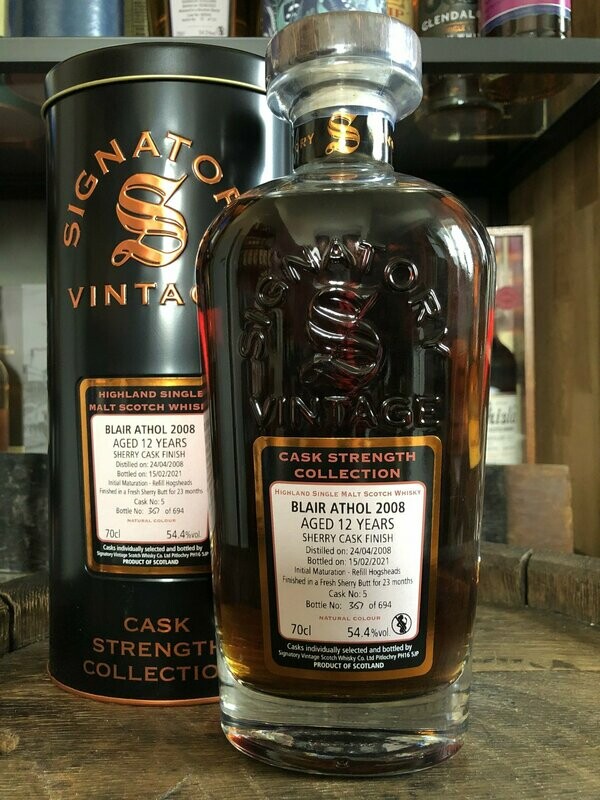 Blair Athol 12 Jahre Signatory 2008/2021 mit 0,7L und 54,4%
