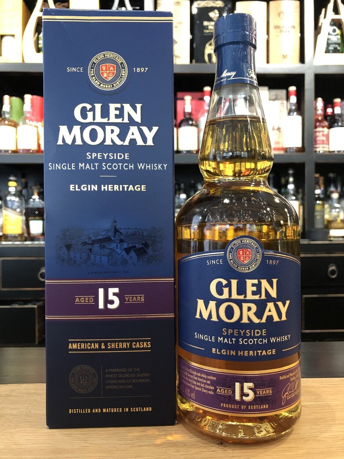 Glen Moray 15 Jahre mit 0,7l und 40%