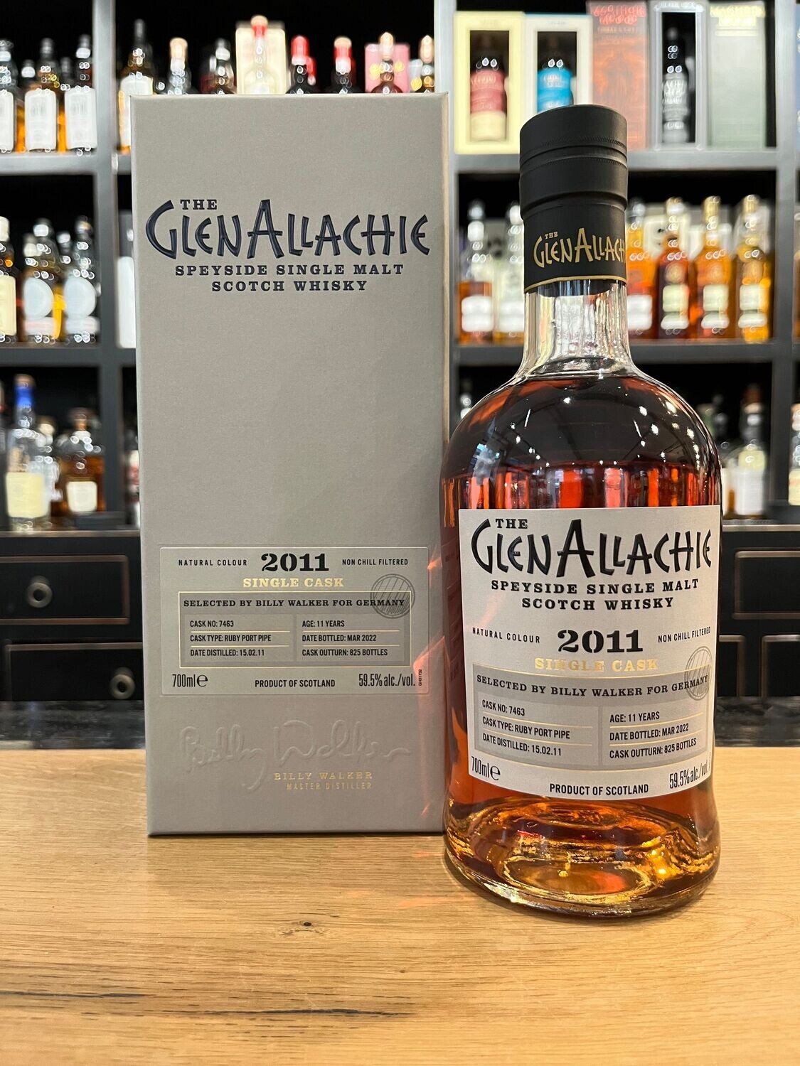 GlenAllachie 11 Jahre 2006/2021 Ruby Port Pipe Cask #7463 mit 0,7l und 59,5%