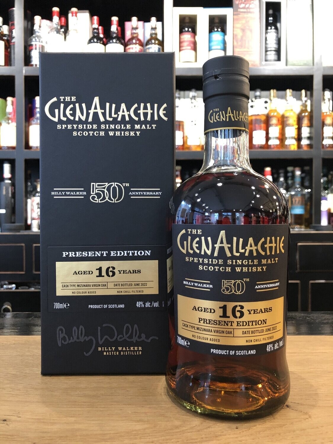 Glenallachie 16 Jahre Present Edition Billy Walker mit 0,7l und 48% Glenallachie 16 Jahre Present Edition Billy Walker mit 0,7l und 48%