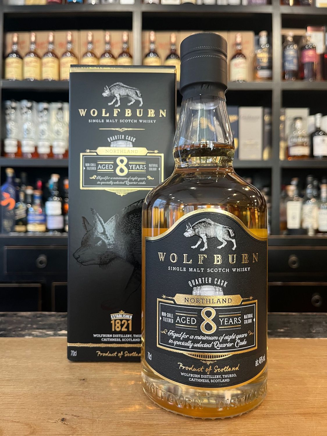 Wolfburn 8 Jahre Northland mit 0,7L und 46% Wolfburn 8 Jahre Northland mit 0,7L und 46%