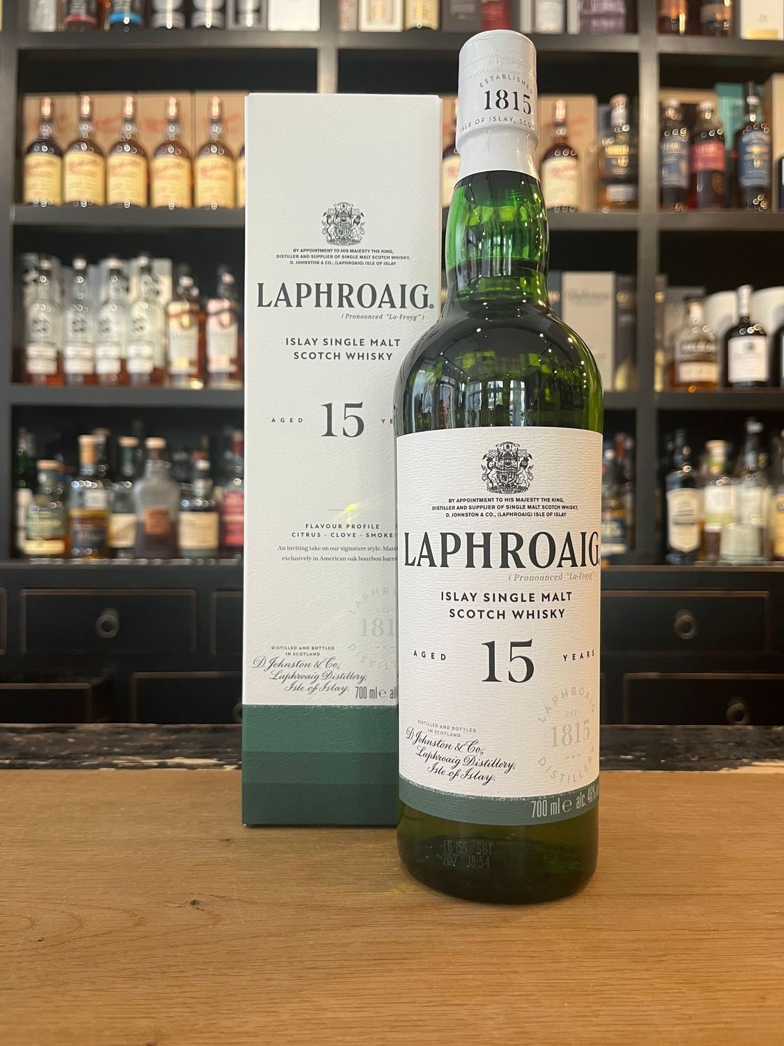 Laphroaig 15 Jahre mit 0,7L und 46%