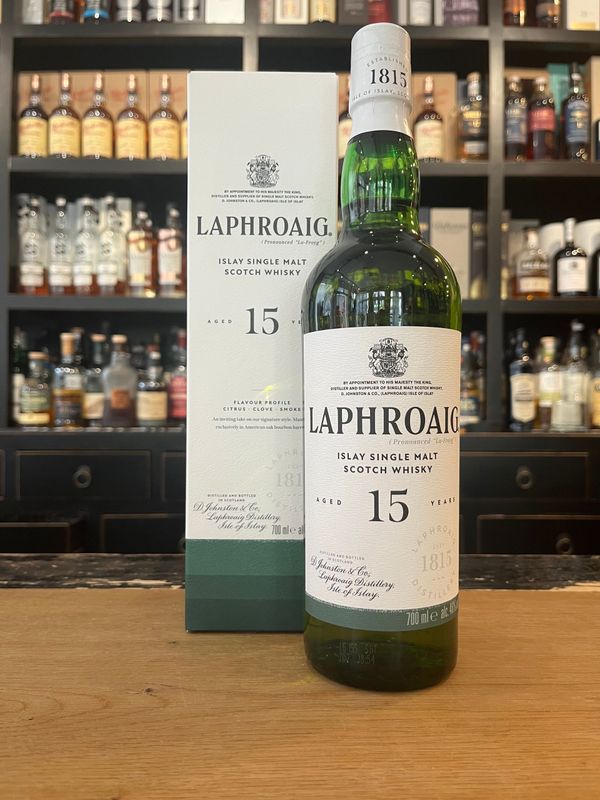 Laphroaig 15 Jahre mit 0,7L und 46%