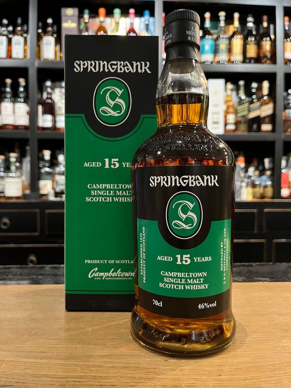Springbank 15 Jahre 2018 (03.07.2018) mit 0,7 L und 46% Springbank 15 Jahre 2018 (03.07.2018) mit 0,7 L und 46%