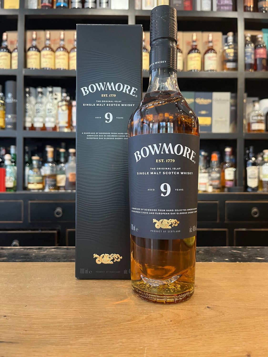 Bowmore 9 Jahre mit 0,7l und 40% Bowmore 9 Jahre mit 0,7l und 40%