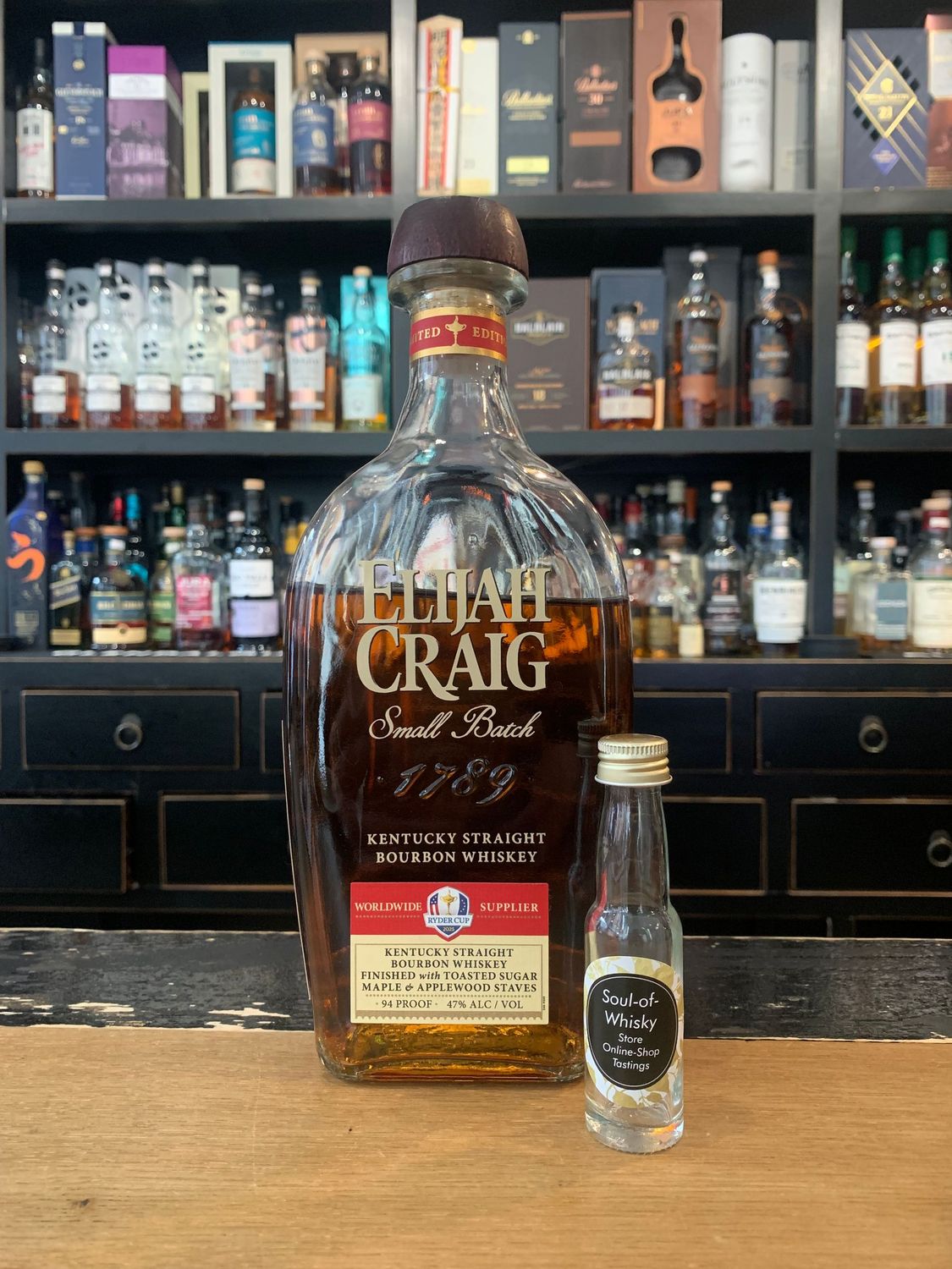 Elijah Craig Ryder Cup 2025 Limited Edition mit 2cl und 47%
