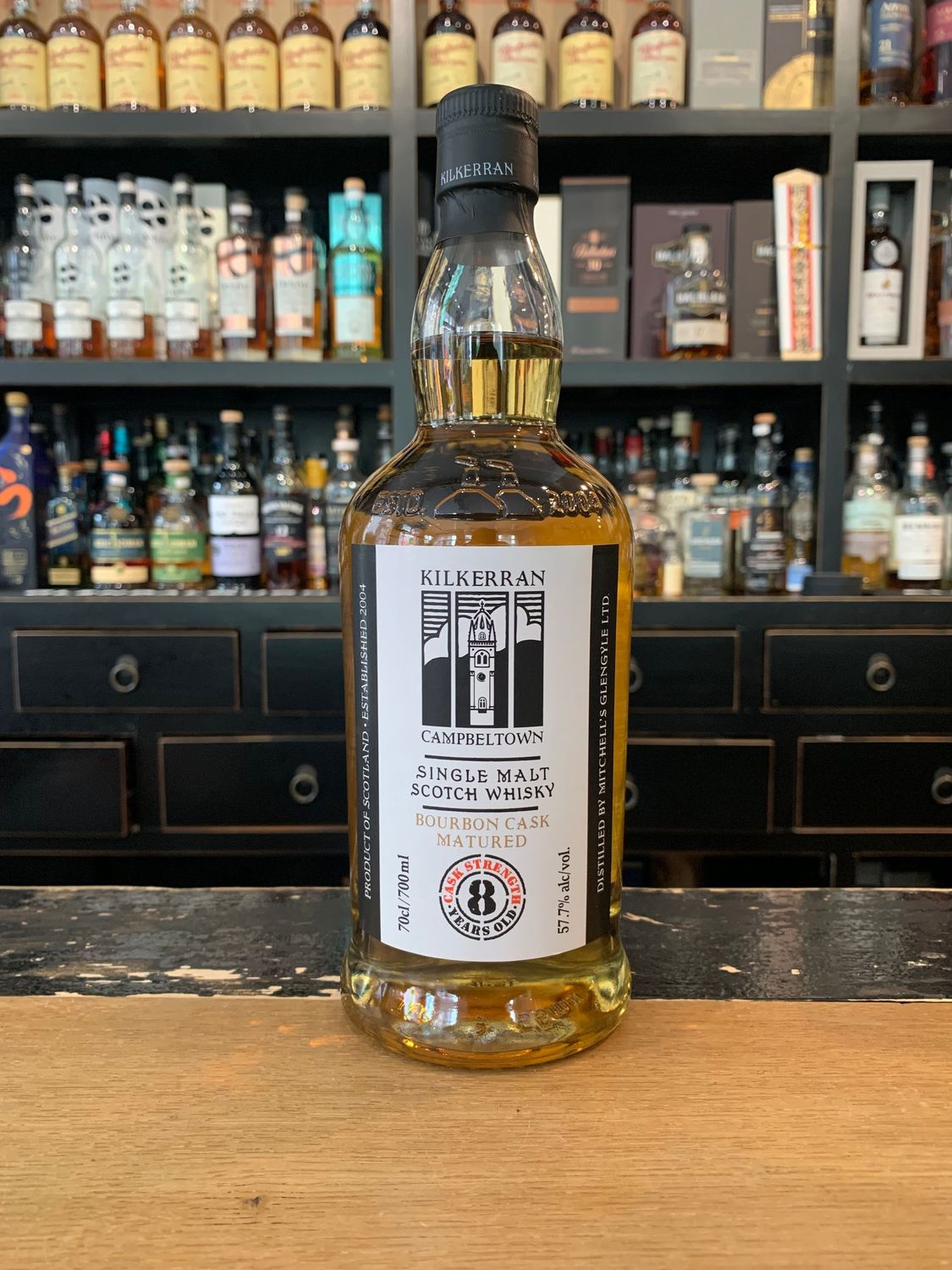 Kilkerran 8 Jahre Bourbon Cask Strength 2026 mit 0,7L und 57,7%